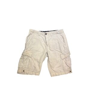 Union Khaki Cargo Shorts Mens Size 34 Tan Relaxed Fit Pockets Y2K Preppy Casual